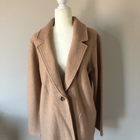 Nwt Rachel Zoe Camel Single Button Wool 